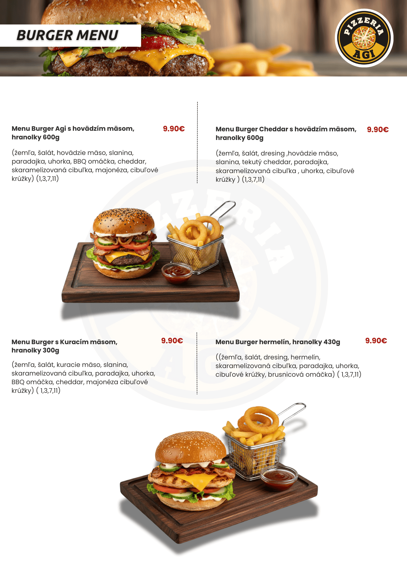pizzeria agi jedalny listok-burgre